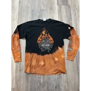 Vintage Harley Davidson Valley Forge T Shirt So Many Flames and Skulls Size M